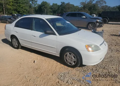 2002 Honda Civic Lx z USA, uszkodzony, nr VIN 1HGES15552L000122